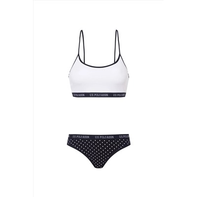 U.S. Polo Assn. U.S. Polo Assn. Kadın Beyaz Bustiyer Slip Set INT.Z6E.T8A.0G0R6P