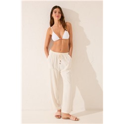 Pantalón Capri lino blanco