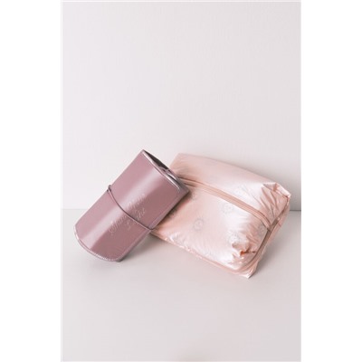 Neceser mediano percha satinado rosa