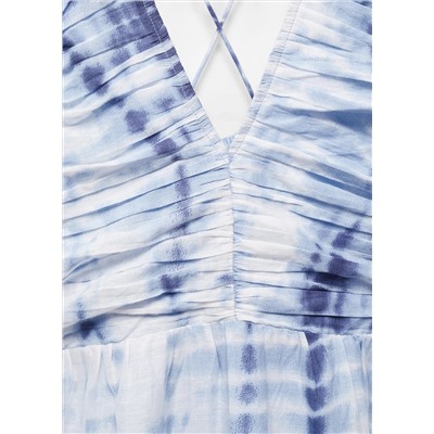 Vestido estampado escote pico