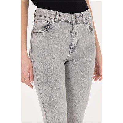 Kadın Gri Skinny Fit Jean Pantolon