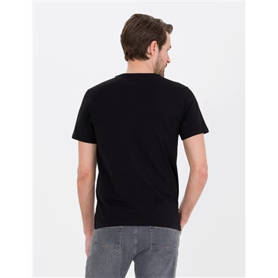 Siyah Slim Fit Basic Tişört