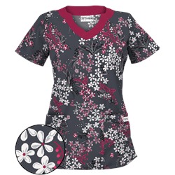 UA Leilani Pewter Scrub Top