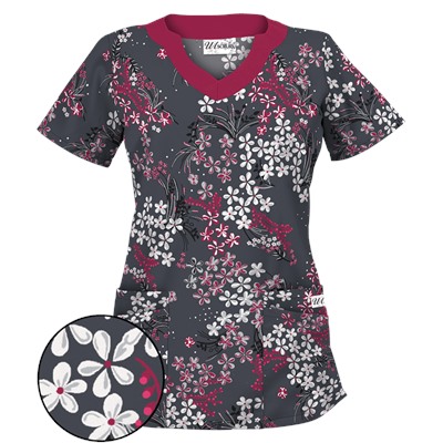 UA Leilani Pewter Scrub Top