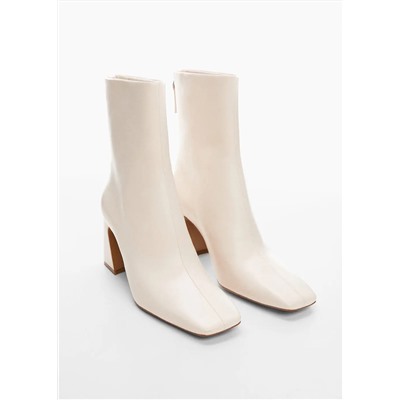 Botín cremallera tacón -  Mujer | MANGO OUTLET Melilla