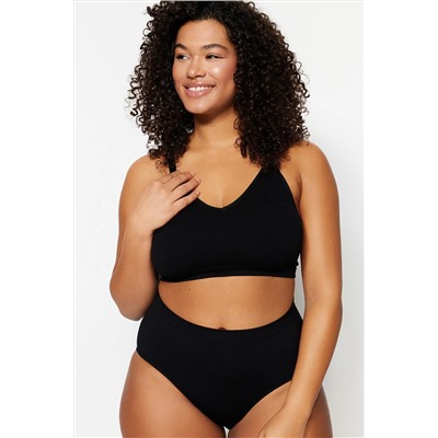 Siyah Kapsız Askılı Seamless Bralette Sütyen TBBSS23CW00001