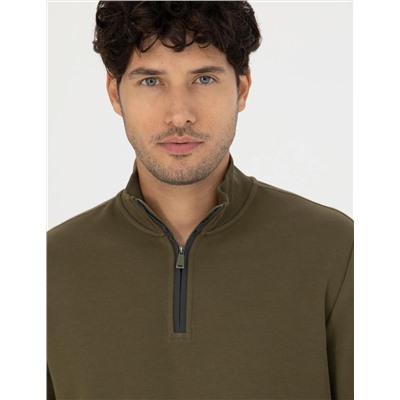 Haki Regular Fit Sweatshirt