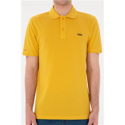 Erkek Regular Fit Polo Yaka Safran Basic Tişört