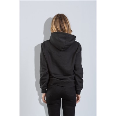 Sudadera con capucha Negro y rosa