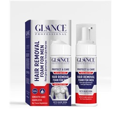 [GLANCE] Крем-пена для депиляции волос ЭКСТРАКТ АЛОЭ ВЕРА Hair Removal Foam For Men, 150 мл