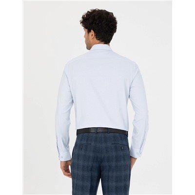 Açık Mavi Slim Fit Uzun Kollu Gömlek