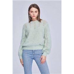 Jersey de mohair y lana Verde