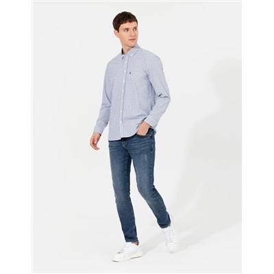 Lacivert Regular Fit Uzun Kollu Gömlek