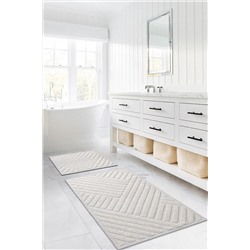 Koza Home Medea Krem 2li Pamuk Banyo Paspas Takımı 60x100 60x50 8594