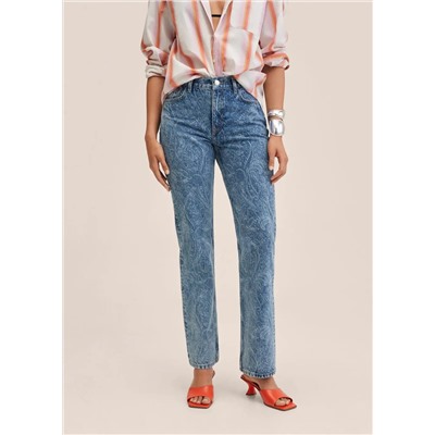 Vaqueros rectos tiro medio -  Mujer | MANGO OUTLET España