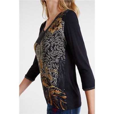 Camiseta floral boho