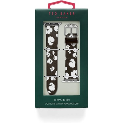 Ted Baker  Floral Print Leather smartwatch band compatible with Apple watch strap 38mm, 40mm