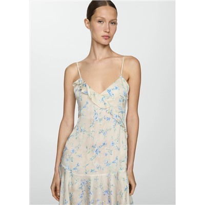 Vestido floral volantes