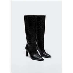 Bota alta tacón -  Mujer | MANGO OUTLET Melilla