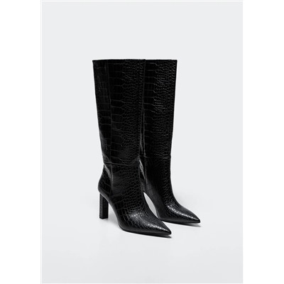 Bota alta tacón -  Mujer | MANGO OUTLET Melilla