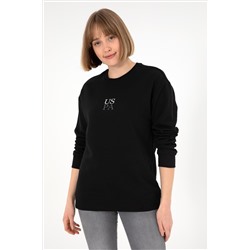 Erkek Siyah Basic Sweatshirt