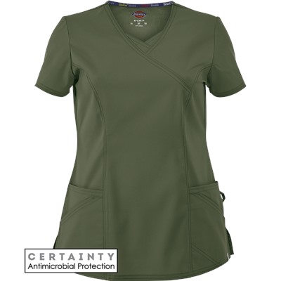 Dickies EDS Signature Scrubs STRETCH Classic Fit Mock Wrap Top