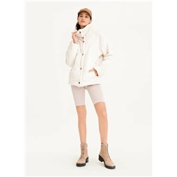 Faux Leather Puffer Jacket