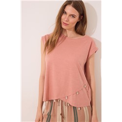 Camiseta sin mangas 100% algodón naranja