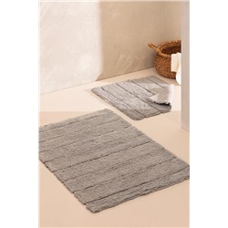 Bleuet Banyo Paspası - Açık Gri - 60x100 cm