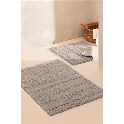 Bleuet Banyo Paspası - Açık Gri - 60x100 cm