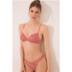 Tanga encaje cebra rosa