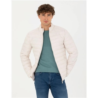 Bej Cropped Slim Mont