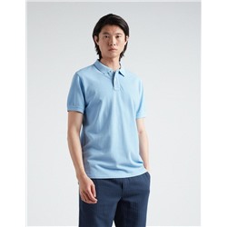 Piquet Polo, Men, Light Blue