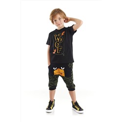 Denokids, Woof Erkek Çocuk T-shirt Kapri Şort Takım