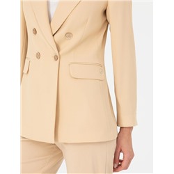 Bej Slim Fit Ceket