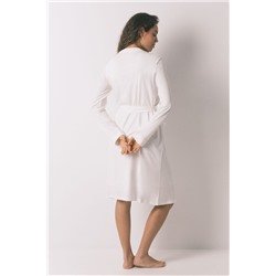 Bata larga "maternity" clásica marfil