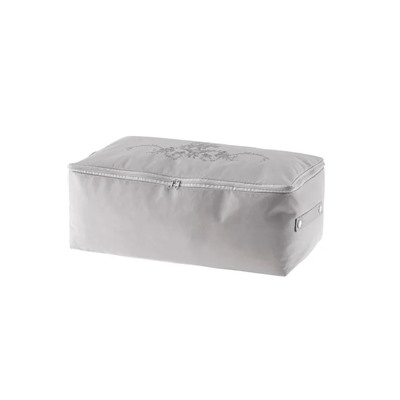 Çiçek Desen Baskılı Hurç - Gri - 52x28x21 cm