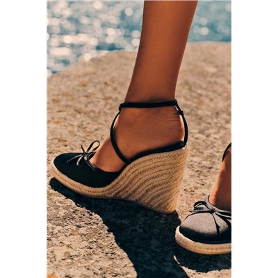 FEW ITEMS LEFT SATIN WEDGES
