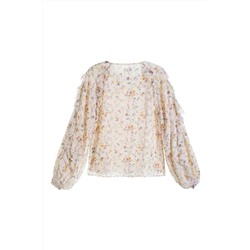 Blusa de seda Beige