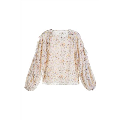 Blusa de seda Beige