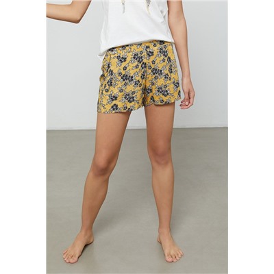 Short Vanda Mostaza jaspeado y gris