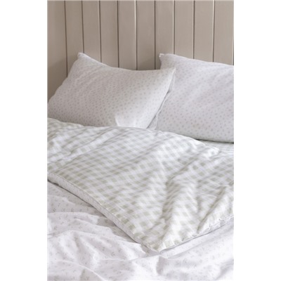 Botie King Size %100 Pamuk Ranforce Baskılı Nevresim Takımı - Haki