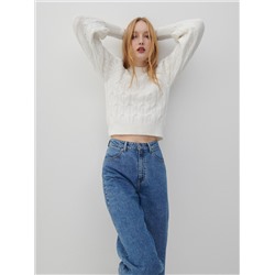 Pullover mit Zopfmuster