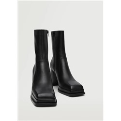 Botín piel tacón -  Mujer | MANGO OUTLET Melilla
