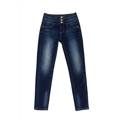 Vaquero slim de tiro alto Azul marino