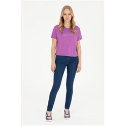 Kadın Mavi Toothpick Fit Jean Pantolon