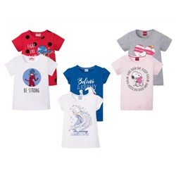 Kinder/ Kleinkinder T-Shirt Mädchen, 2 Stück, aus reiner Baumwolle
