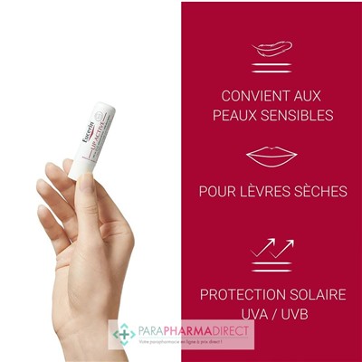 Eucerin Lip Active Stick Lèvres Soin Actif SPF20 Peau Sensible 4,8g