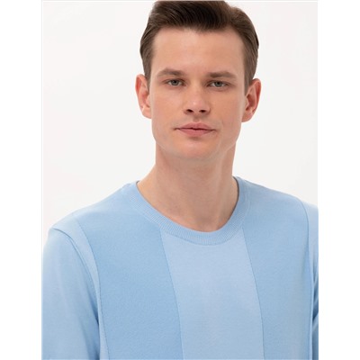 Açık Mavi Slim Fit Kazak