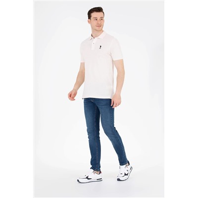 Erkek Krem Basic Polo Yaka Tişört